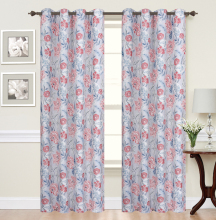 100% Polyester Flax Shade Printed Curtains