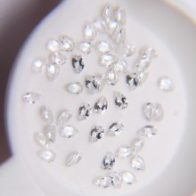 Loose Gemstone Round Diamond Cut White Sapphire