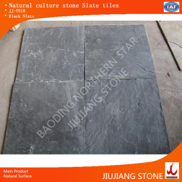 Black slate with smooth surface interlocking paving ston slate tiles
