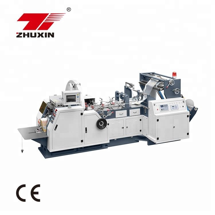 CY-400 Automatic paper bag making machine with flexo printer