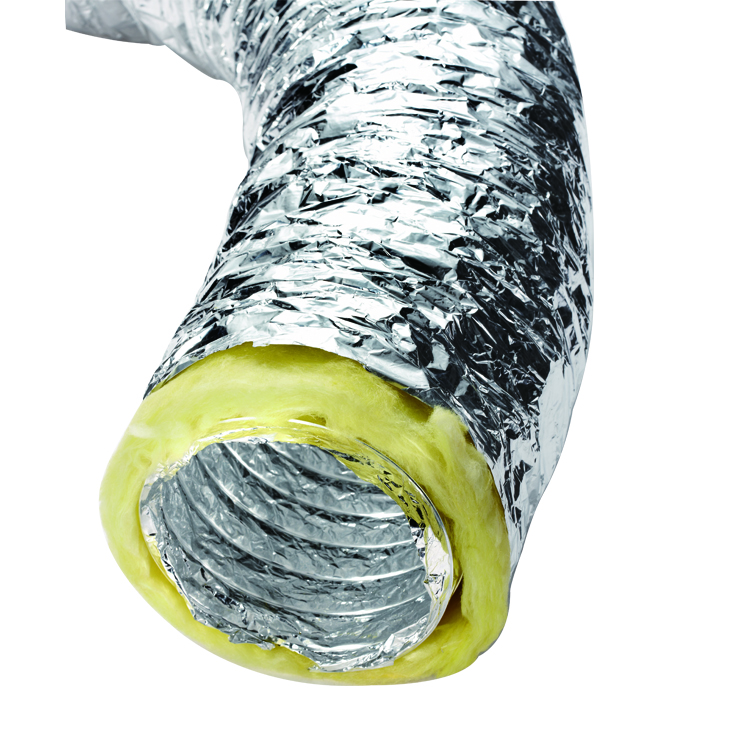 HVAC System 80mm To 406mm Aluminium Foil Flexible Air Conditioning Duct Hose