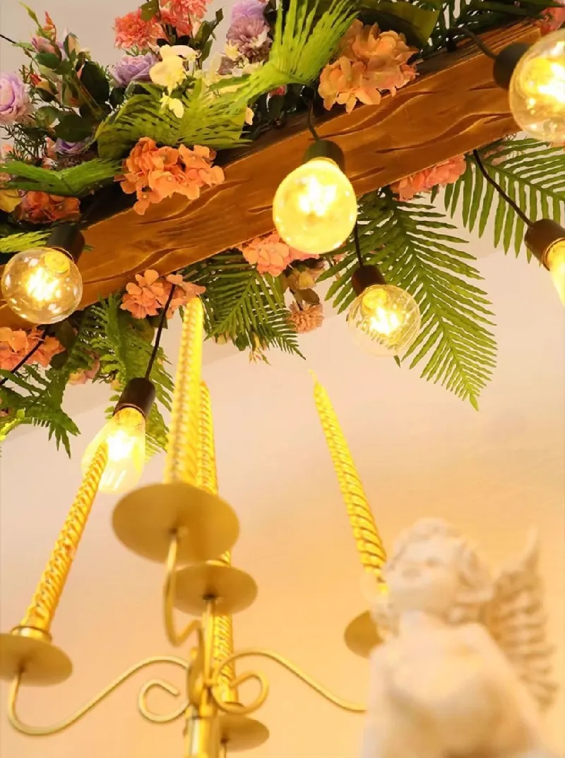 Elegant Large LED Chandelier Light for Restaurant and Garden Decor