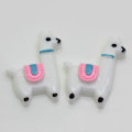 Dibujos animados Kawaii Mini Alpaca en forma de bricolaje adornos de concha de teléfono abalorios encantos niños juguete hecho a mano decoración