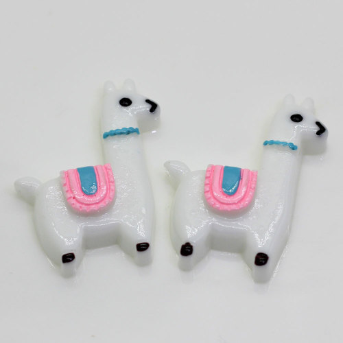 Dibujos animados Kawaii Mini Alpaca en forma de bricolaje adornos de concha de teléfono abalorios encantos niños juguete hecho a mano decoración