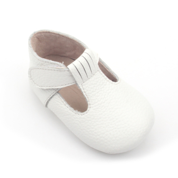 New Popular White Leather Baby Girl Shoes Wholesale