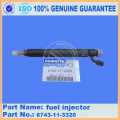 Original Komatsu D155A Injector de combustibil ASSY 6211-12-3500