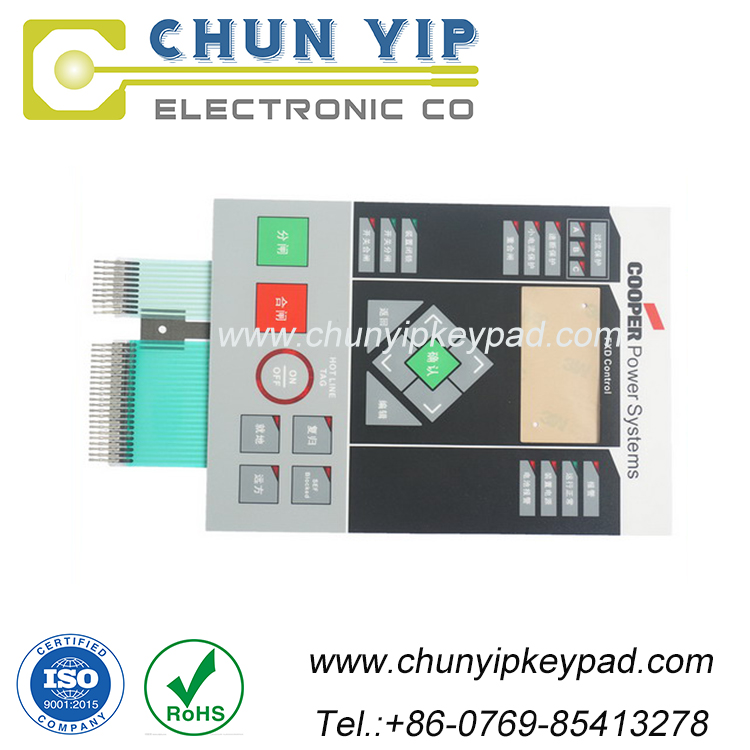 Custom electrical membrane keypad switch with leds---CHUNYIP--00414