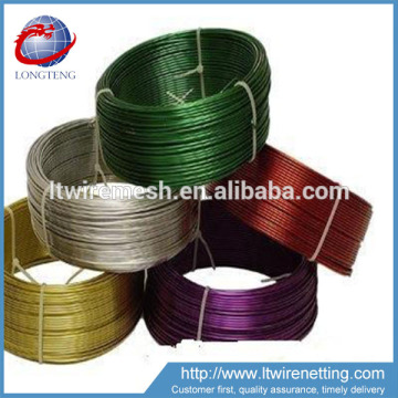 anping pvc coated iron wire / 12 gauge pvc coated wire / pvc coated steel wire