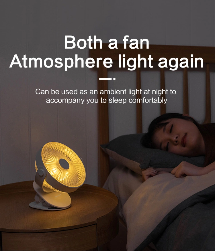 USB Mini Table Fan with LED Light