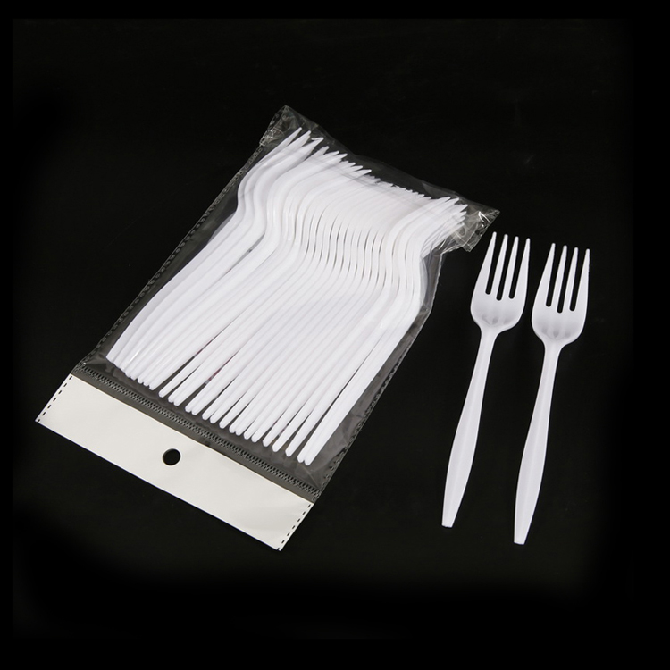 Plastic White Fork Spoon Color Disposable PP Plastic Fork for Fast Food