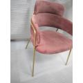 Rose Gold Stainless Steel Legs restaurant chair