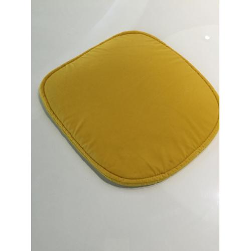 Coussins d&#39;assise amovibles en velours jaune moderne