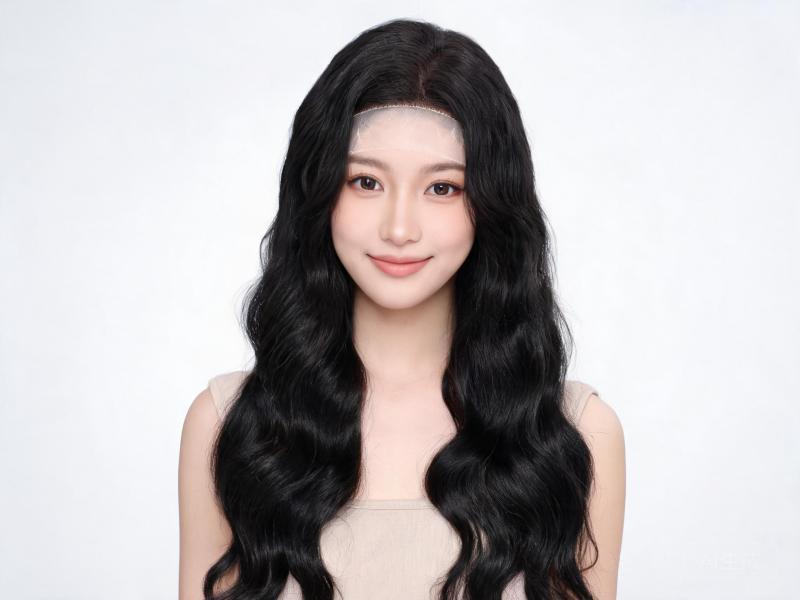 Natural Black Body Wave Lace Front Wig Human Hair