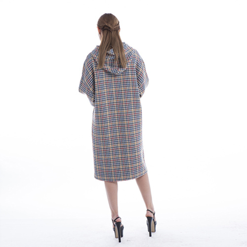 2019 colour checked cashmere overcoat