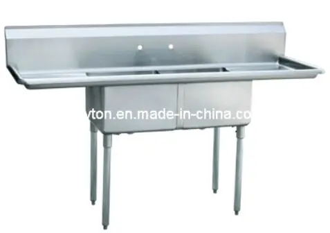 Two Compartment Commercal Sink (S2-242414-24R)