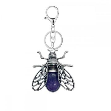 Unique fly molding jewel keychain