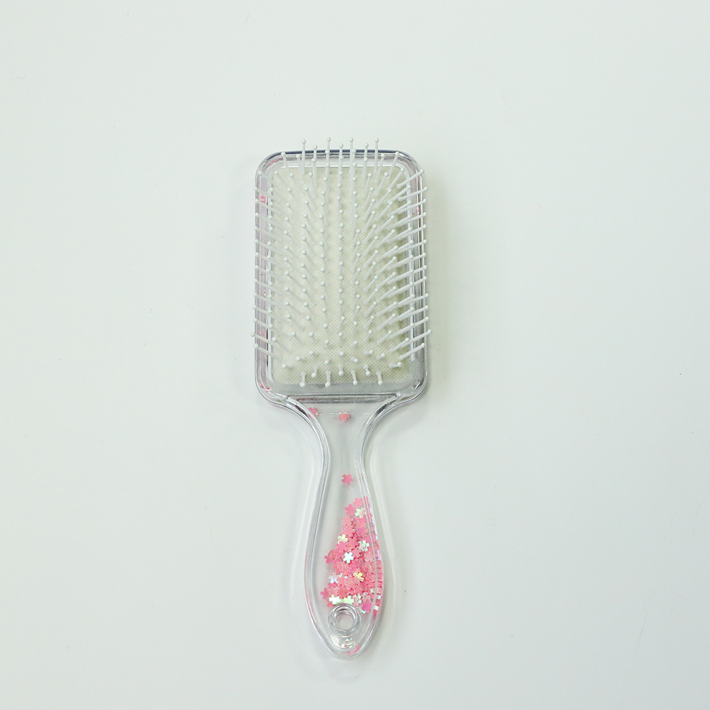 Διαφανής σαφή στεγνή χτένα μαλλιών Detangling Paddle Brush