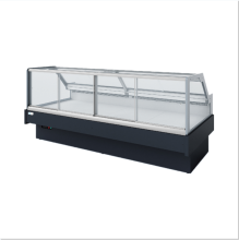Square front sliding deli display chiller for supermarket