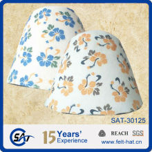 pattern wool printed felt hood
