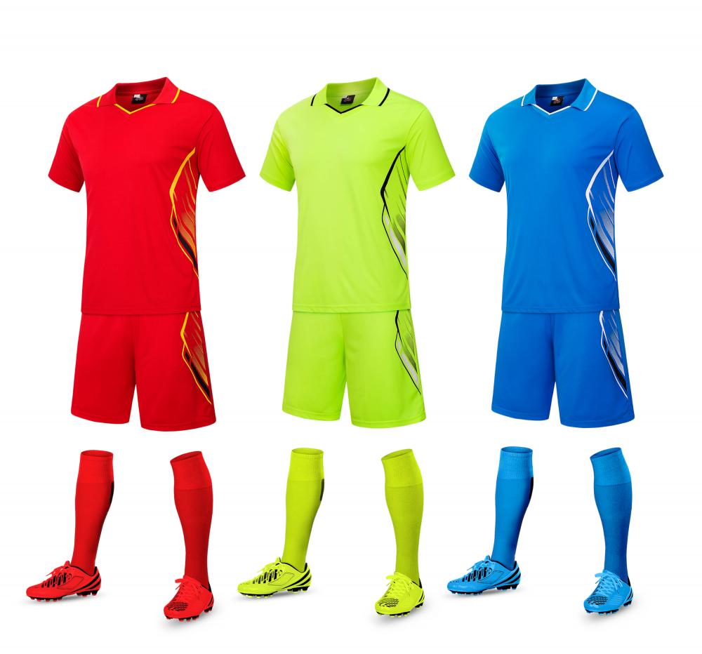 Red color soccer jersey for men training