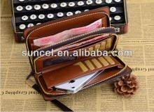 hot sale Men's Real Leather Business Clutch Wrist Bag Handbag Organizers Briefcase Wallet