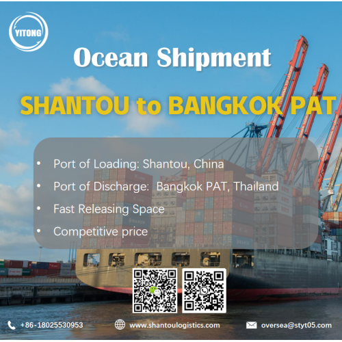 Sea Container Logistics SHERVERDRAAD SCHUK SHANTOU naar Bangkok verzendkosten