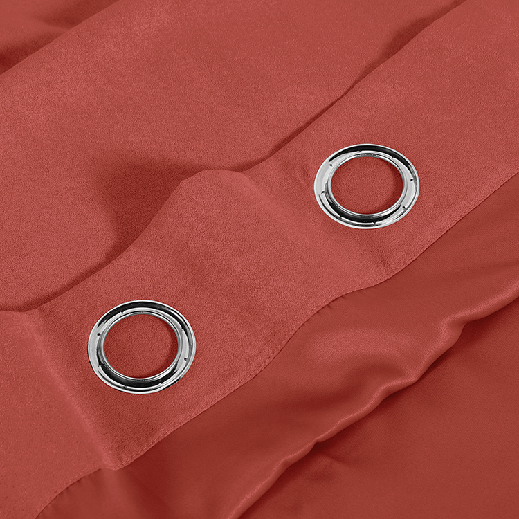 High quality luxury custom solid pattern yarn dyed red velvet curtain