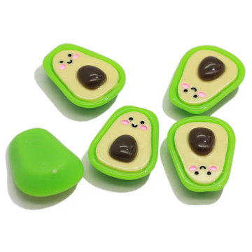 Fancy 17 * 22 * ​​8mm Kawaii Parte posteriore piatta Avocado in resina a forma di cabochon Decorazione del telefono Ornamenti di giocattoli Perline Charms