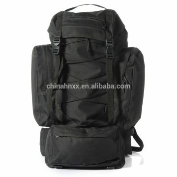 black military tactical backpack