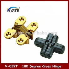 Large cross cabinet door steel heavy duty invisible cross hinge
