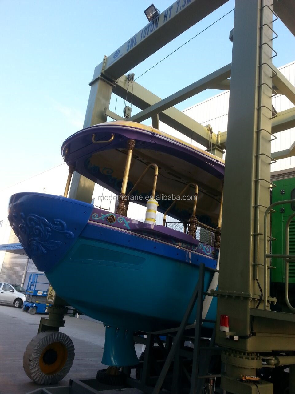 fully hydraulic rubber gantry crane, Rubber tyre Boat LIfting crane