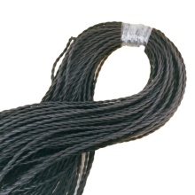 Black Round Twisted Braided 2X0.75mm2 Insulated Fabric Power Cable