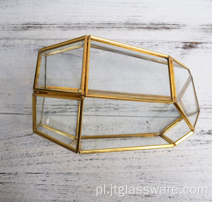 Szklane wazony Przezroczyste szklane terrarium geometryczne