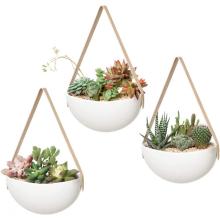 Keramische hangende plantenwandplanterset