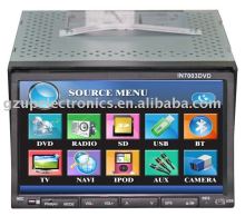 7" Touch Screen GPS Dual Zone 2 Din Car DVD Player