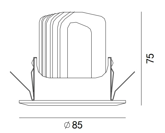 Compact Design COB LED Ceiling Downlight for Store, Office Lighting