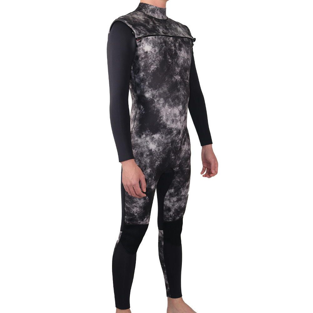 Seaskin 3/2mm Göğüs Zip Kamuflaj Sörf için Wetsuit