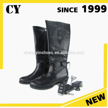 geniune leather upper warm fur lining 14 inch knee women heated boot