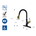 Matte Black Kitchen Faucet with Pull Down Sprayer