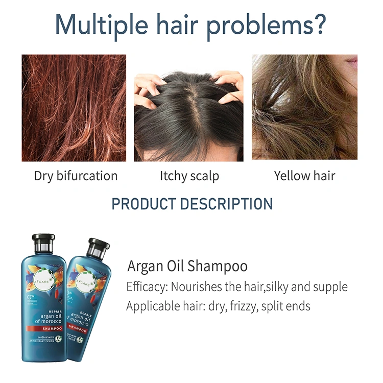 Wholesale 500ml Moroccan Argan Oil Shampoo Wash and Hair Care Nourishing Damage Repaired Argan Oil Shampoo