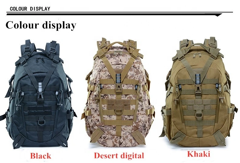 25L 3p Tactical Backpack Military Style Rucksack Travel Camping Hiking Bags for Outdoor