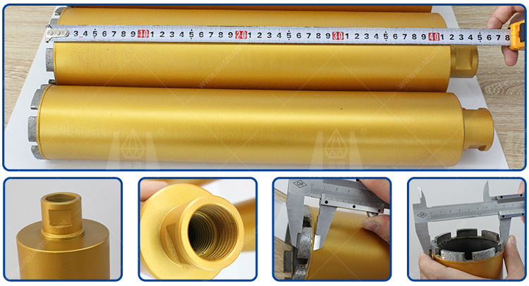 High Drilling Speed Diamond Crowns For Wet Drilling Holes