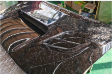 Automotive carbon fiber engine hood