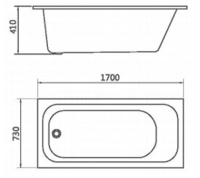 High Quality Drop in Built-in White Acrylic Bathtub (K1750A)