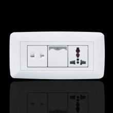 2 pin socket+1gang switch+multi socket