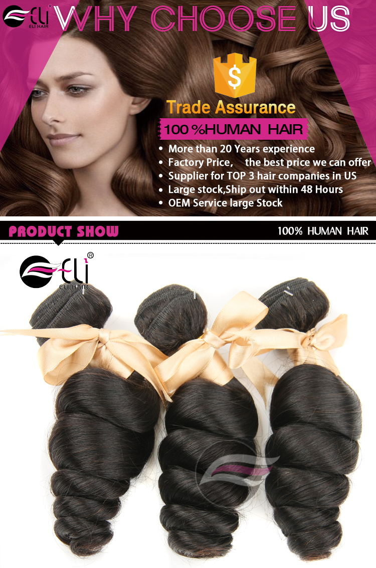 Wholesale brazilian loose deep wave hair weave,hot fashion product virgin loose wave bundle.