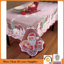 Print Christmas Lace Table Cloth Snow Man