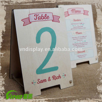 Wood Menu Board, Desktop Stand Board, Cafe Menu Board,Wooden Table Top Sign