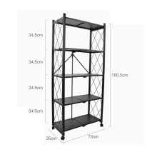 folding metal shelf warehouse black corner shelf