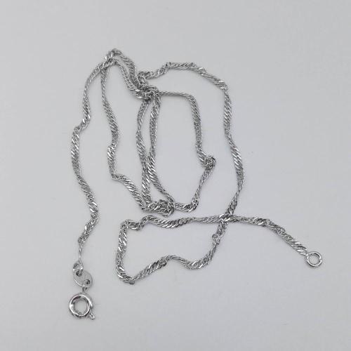 Love Pearl Platinum bersalut Water Wave Chain